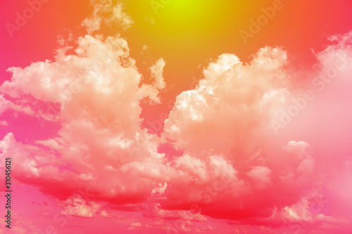 clouds on Sky background on a pastel color