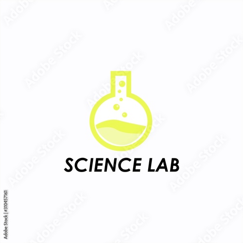 science lab logo illustration vector photo