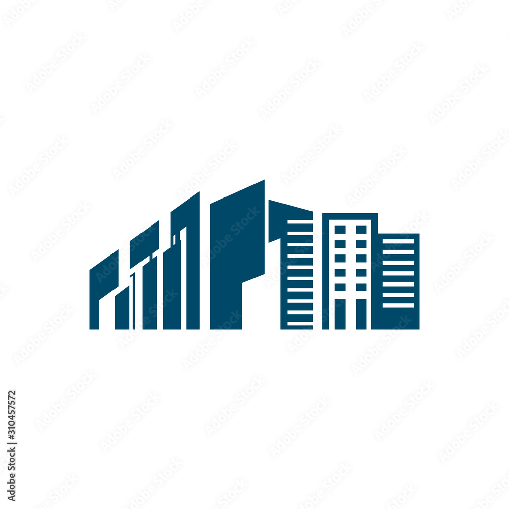 City scape illustration logo design vector template City scape illustration logo design vector template