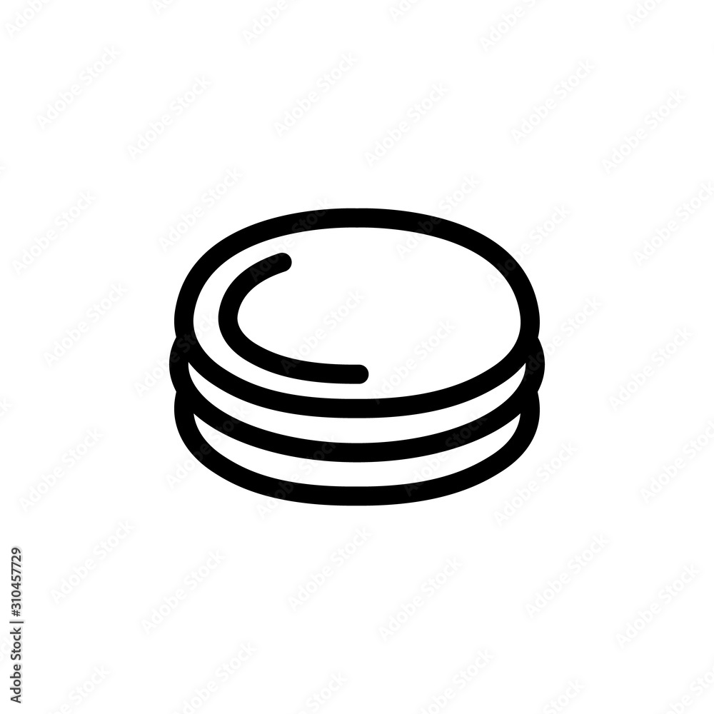 Burger cutlet icon vector. A thin line sign. Isolated contour symbol illustration Burger cutlet icon vector. A thin line sign. Isolated contour symbol illustration
