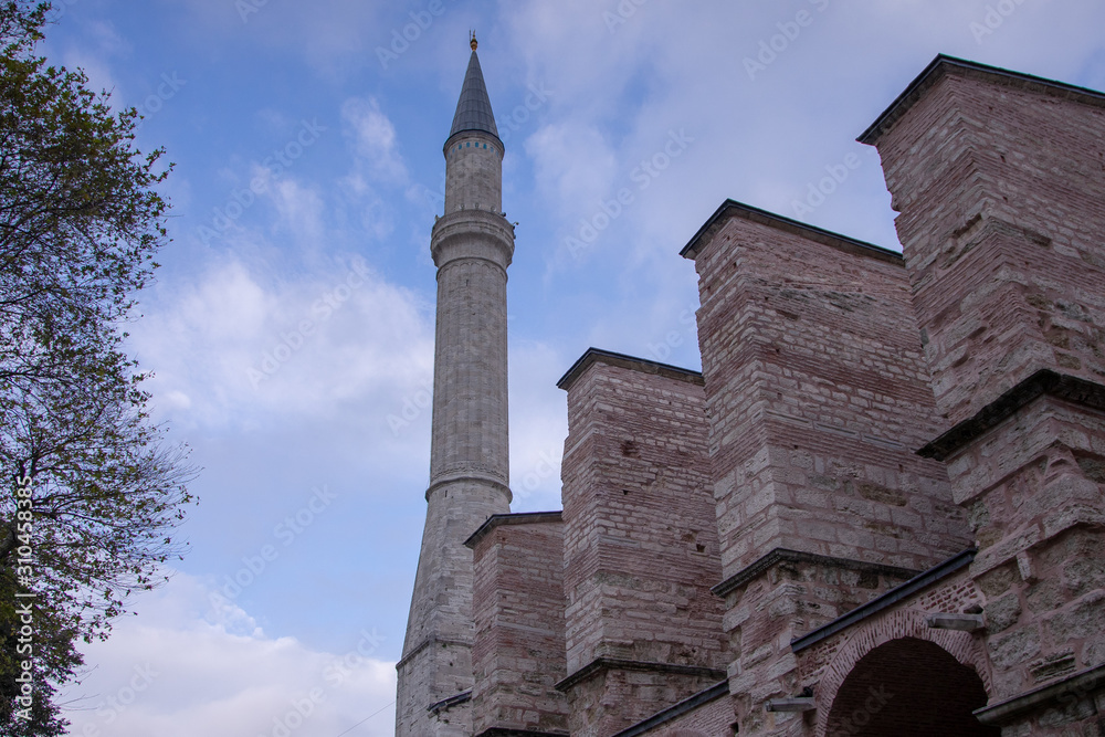 View of the Blue Mosque Sultanahmet Camii in Istanbul, Turkey