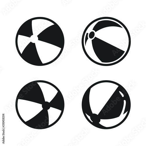beach ball icon template color editable. beach ball symbol vector sign isolated on white background illustration for graphic and web design.