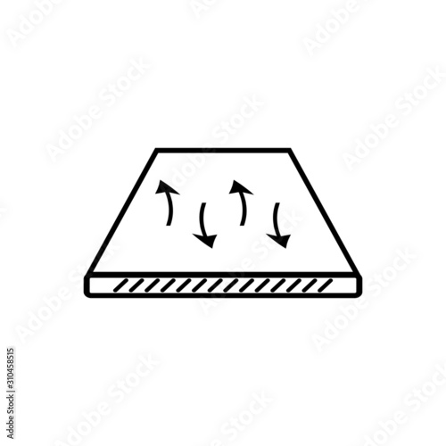 Breathable black icon. Element of row material icon for website design and development