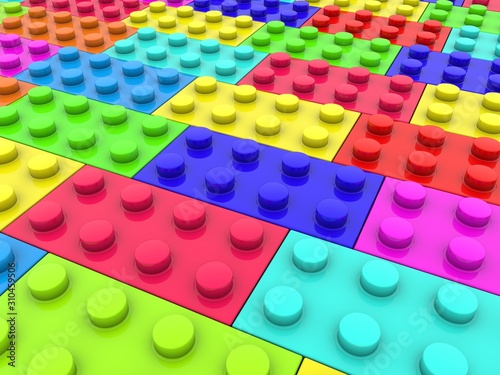 Colorful toy brick background