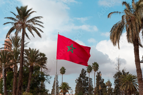 Canvastavla morocco flag