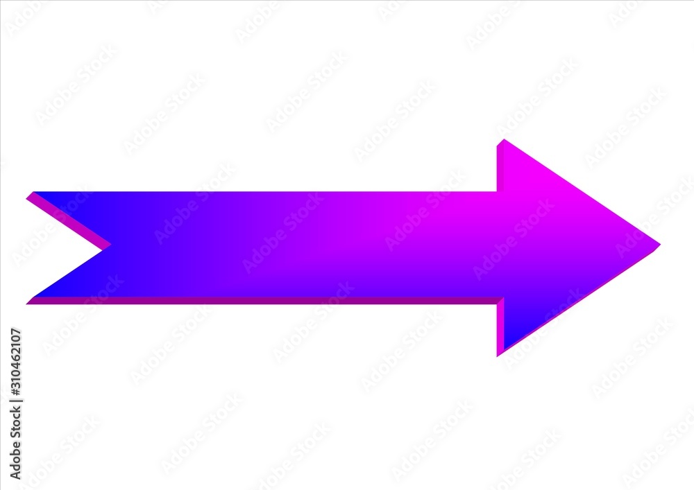 Freccia 3d blu e fucsia n3 Freccia 3d blu e fucsia n3