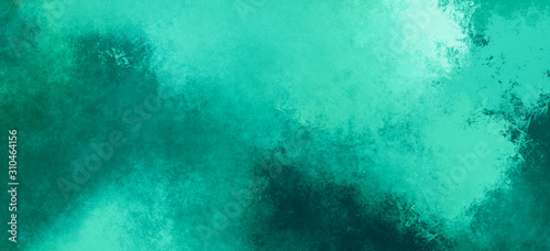 Abstract modern painting . Painted paper , canvas , wall . Textured background in green tones.