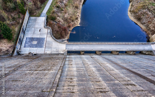 View from the Rappbode Dam. Rappbode-Talsperre in Elbingerode. Germany photo