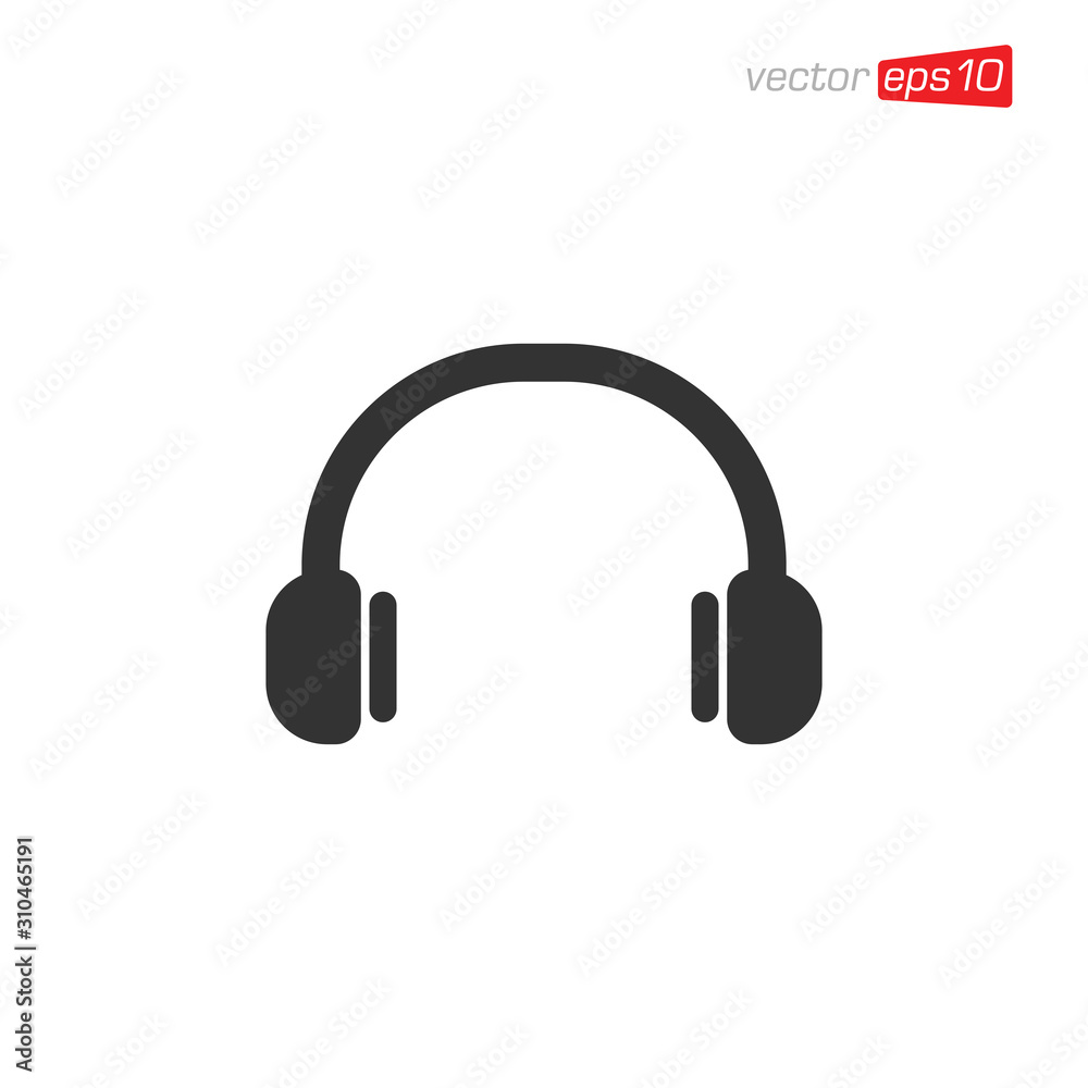 Headphone Icon Design Vector Headphone Icon Design Vector