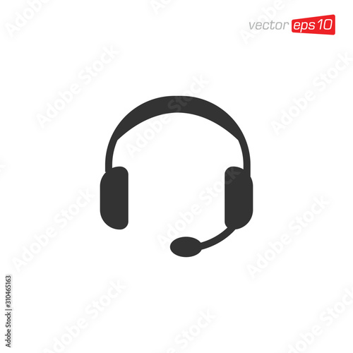 Headphone Icon Design Vector