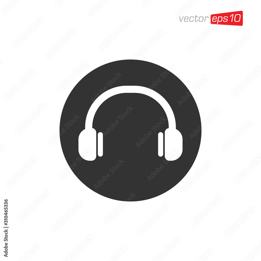 Headphone Icon Design Vector Headphone Icon Design Vector