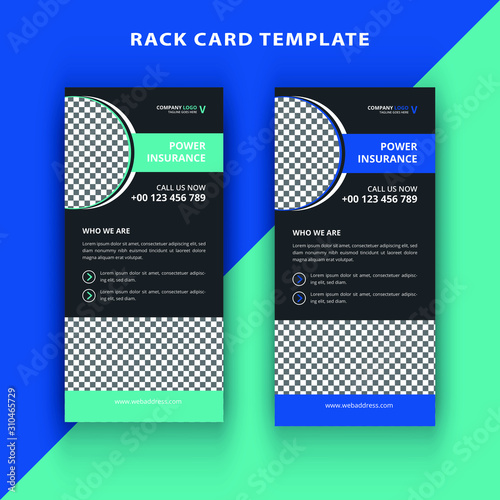 Dl rack card vector design template