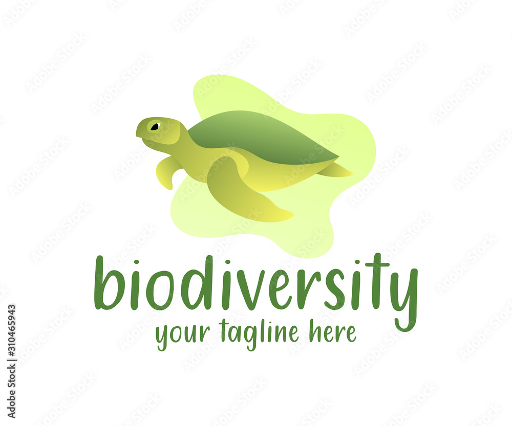 Sea turtle swimming in the ocean, illustration and logo design. Animal, underwater world, wildlife and nature, vector design Sea turtle swimming in the ocean, illustration and logo design. Animal, underwater world, wildlife and nature, vector design