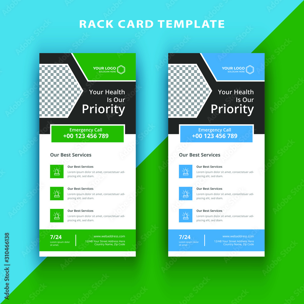 Medical dl rack card template Medical dl rack card template