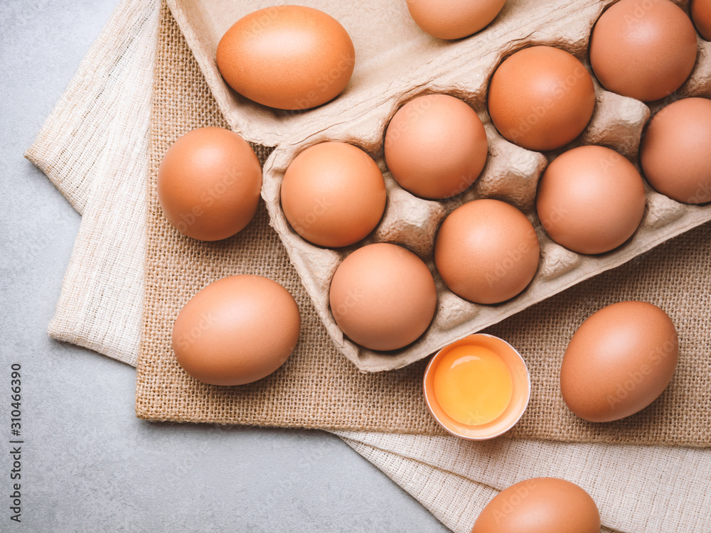 Organic chicken eggs food ingredients concept Organic chicken eggs food ingredients concept