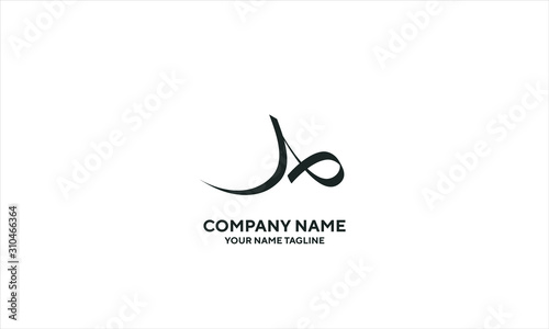 The concept of the logo with the initials letter A is a simple classical model handwritten script, very suitable for a symbol or company logo in an art or photography midwife