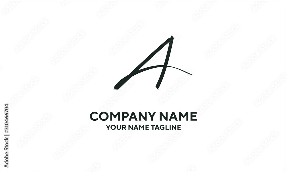 The concept of the logo with the initials letter A is a simple classical model handwritten script, very suitable for a symbol or company logo in an art or photography midwife The concept of the logo with the initials letter A is a simple classical model handwritten script, very suitable for a symbol or company logo in an art or photography midwife