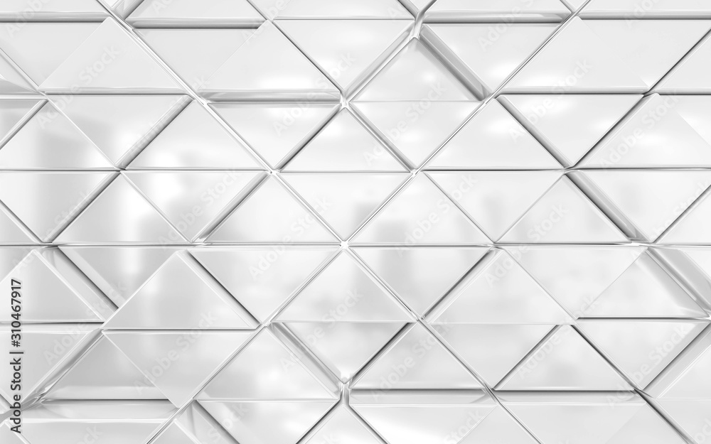 Abstract wallpaper, consisting of flying white triangles 3d render illustration Abstract wallpaper, consisting of flying white triangles 3d render illustration