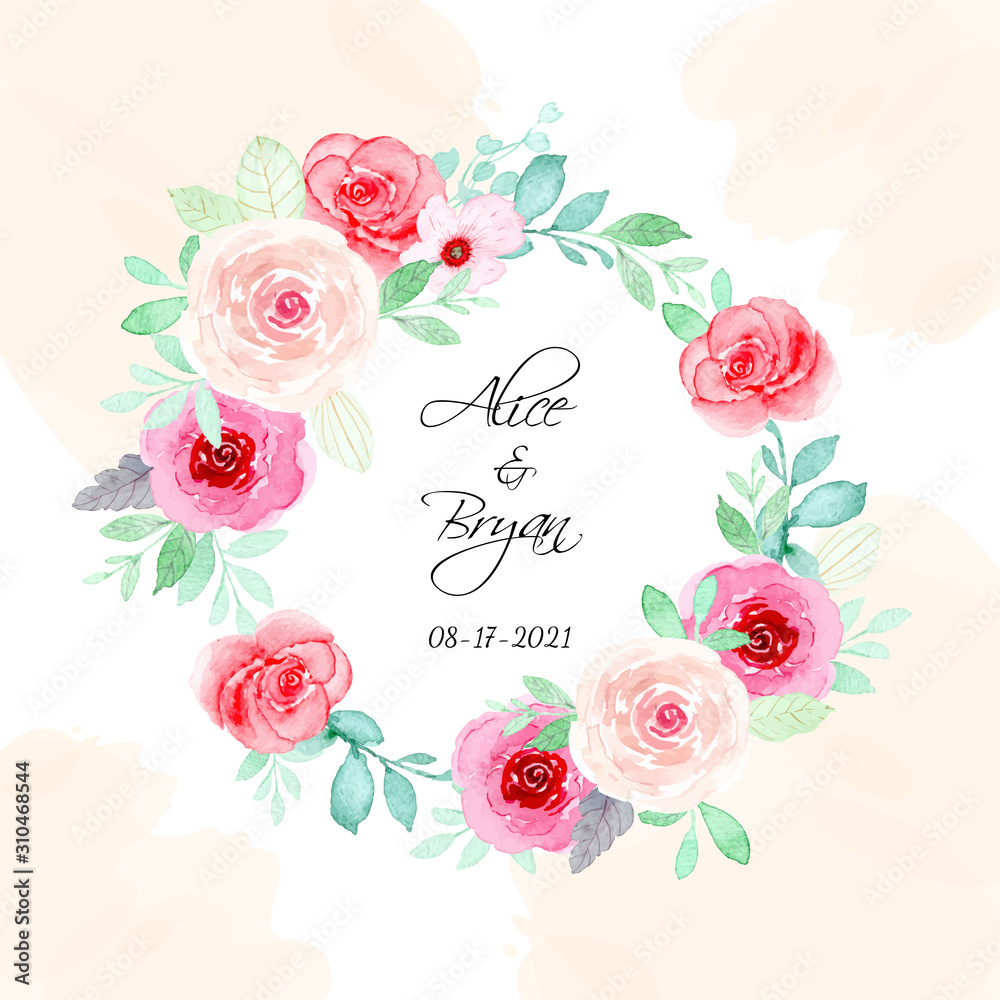 lovely watercolor floral wreath