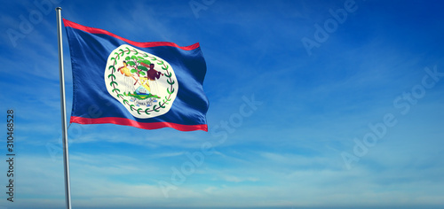 The National flag of Belize
