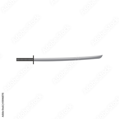 Japanese kendo sword vector illustration