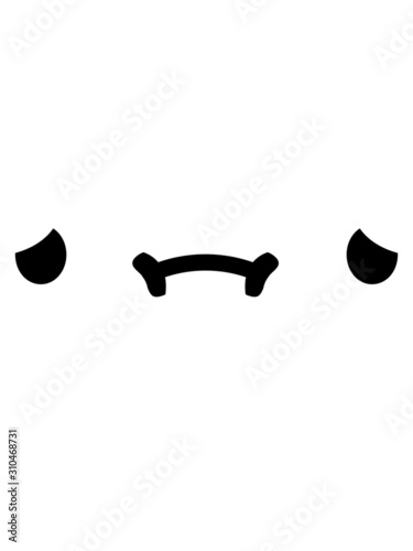 Trauriges Comic Gesicht 