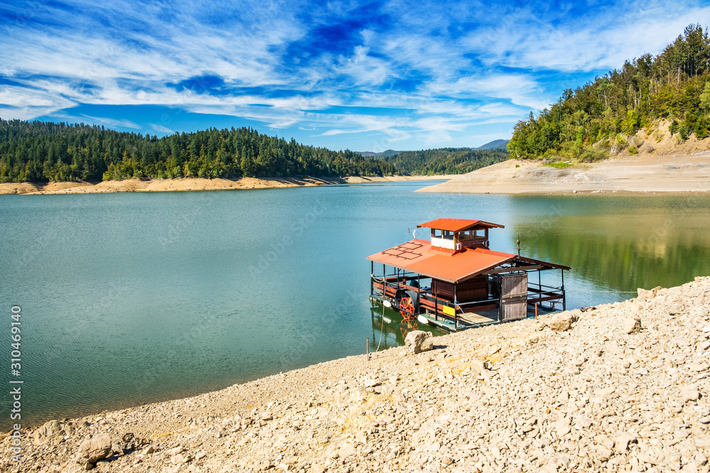 Croatia, Gorski kotar, beautiful Lokvarsko lake, green forest and Risnjak mountain landscape