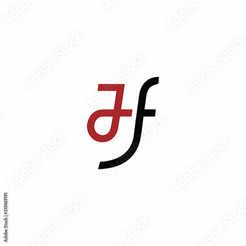 initial letter  fh or hf logo vector logo design