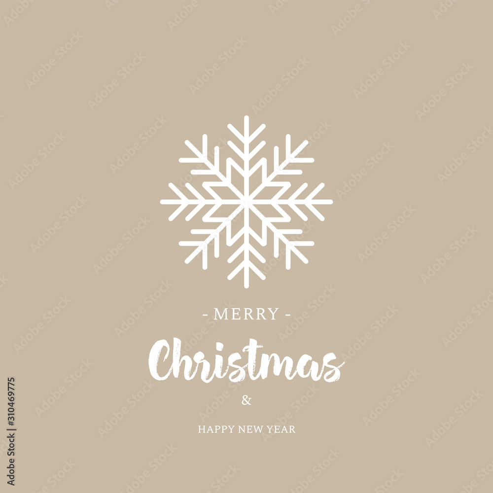 Christmas and New year vector greeting card design.Snowflake postcard design on beige background. Christmas and New year vector greeting card design.Snowflake postcard design on beige background.
