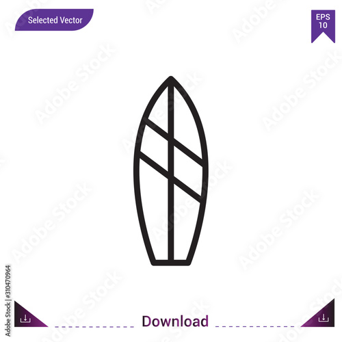 surfboard icon vector . Best modern, simple, isolated, application ,seasons icons, logo, flat icon for website design or mobile applications, UI / UX design vector format