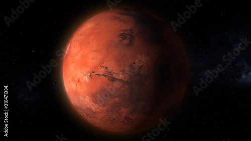 Mars planet  observation animation