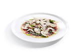 Beef Carpaccio with Mushrooms, Parmesan and Fragrant Oil