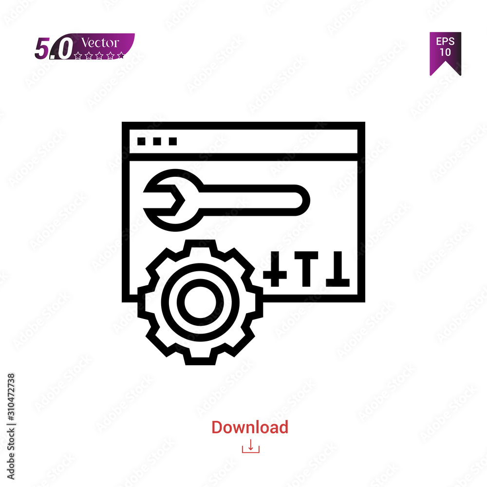 Outline settings icon. settings icon vector isolated on white background. Graphic design, material-design,digital-marketing icons mobile application, logo, user interface. EPS 10 format vector Outline settings icon. settings icon vector isolated on white background. Graphic design, material-design,digital-marketing icons mobile application, logo, user interface. EPS 10 format vector