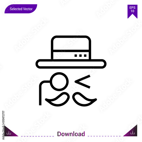 sir icon vector . Best modern, simple, isolated, application ,job-resume icons, logo, flat icon for website design or mobile applications, UI / UX design vector format