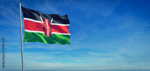 The National flag of Kenya