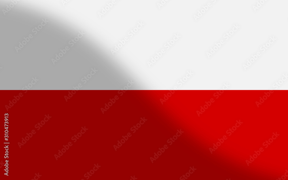 Naklejka premium national flag of polnad. shiny