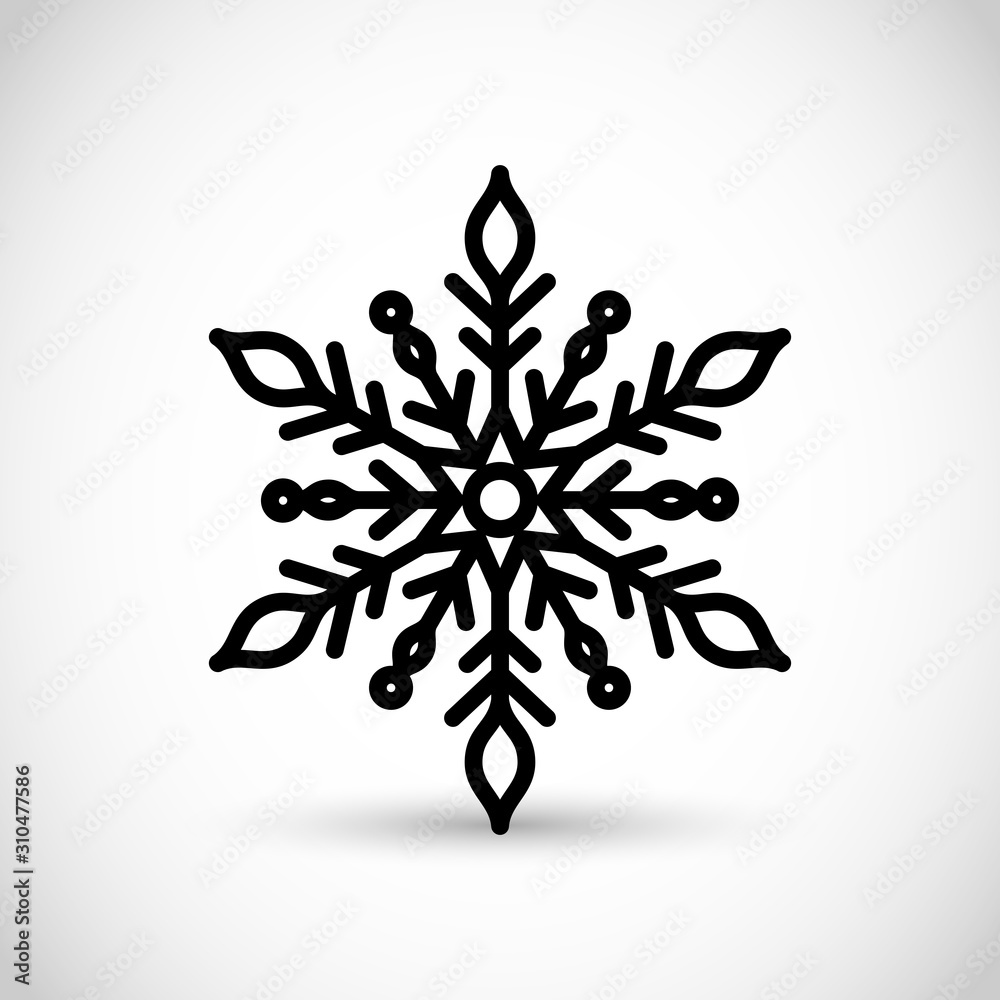 Beautiful snow flake vector icon