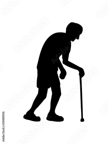 Silhouette von Großvater 