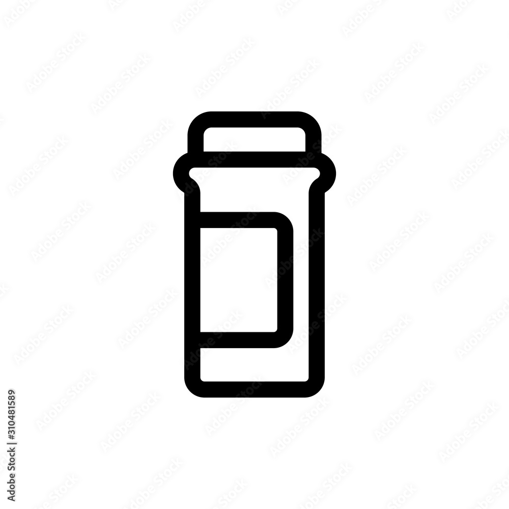 atibiotics in the bank icon vector. A thin line sign. Isolated contour symbol illustration atibiotics in the bank icon vector. A thin line sign. Isolated contour symbol illustration