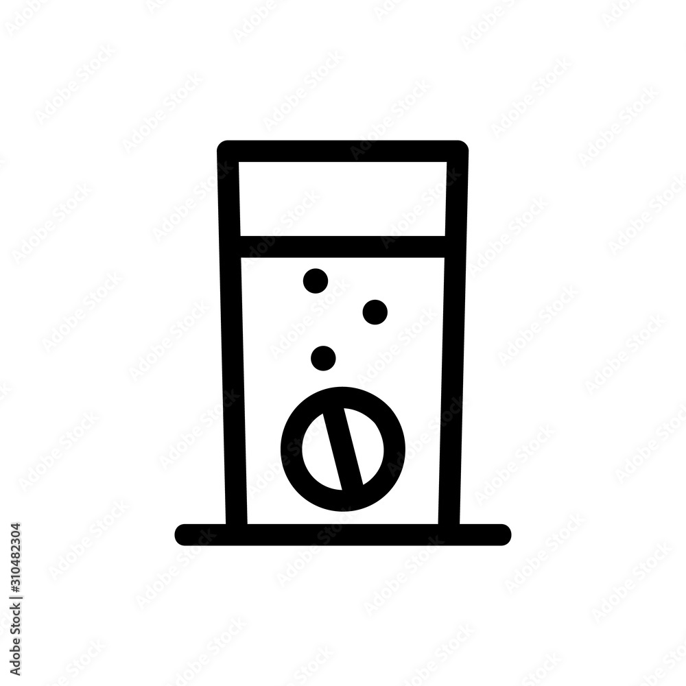 vitamins and a glass of water icon vector. A thin line sign. Isolated contour symbol illustration vitamins and a glass of water icon vector. A thin line sign. Isolated contour symbol illustration