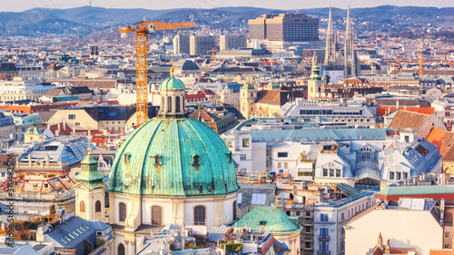 Photography City landscape - top view on The Peterskirche (St