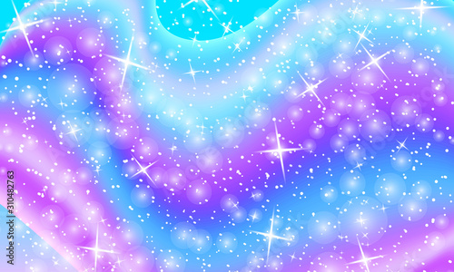 Unicorn rainbow. Vector. Fantasy universe