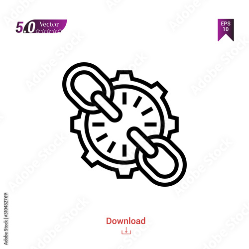Outline backlink icon. backlink icon vector isolated on white background. Graphic design, material-design,digital-marketing icons mobile application, logo, user interface. EPS 10 format vector