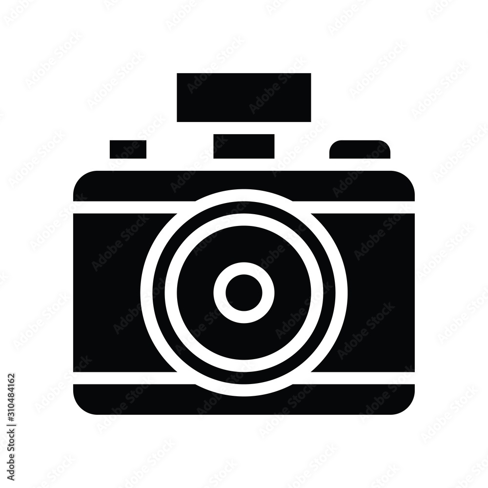 art and craft related camera vector in solid or editable stroke design