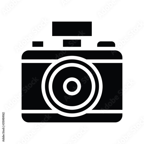 art and craft related camera vector in solid or editable stroke design