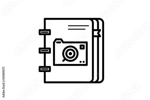 Photo album icon icon vector 