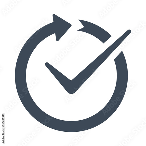 Vector icon that illustrates easy effectiveness. Check or testing of any process or thing simple outline pictogram. photo
