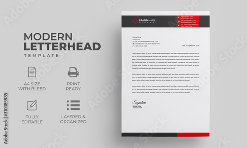 Abstract Letterhead Design Template