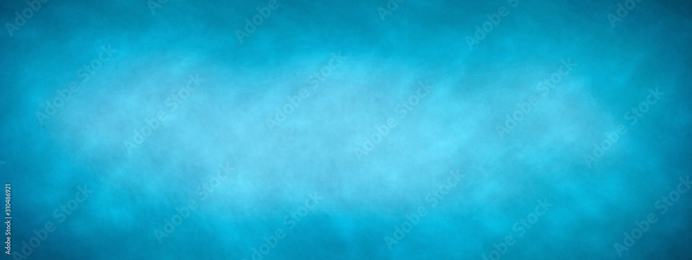 Elegant blue parchment paper texture horizontal empty background. Luxury antique card. Dark distressed texture wallpaper. Website background. Vintage textured web banner header board