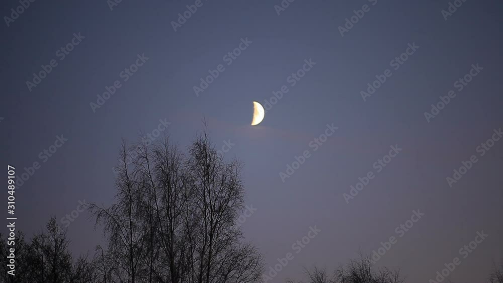 rising month in thenightly sky time lapse rising month in thenightly sky time lapse